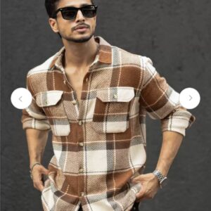 Printed check shirt