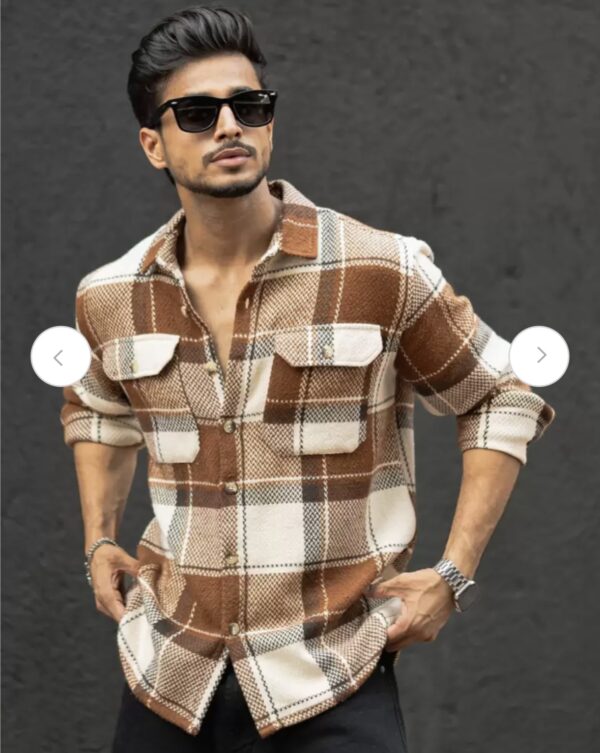 Printed check shirt