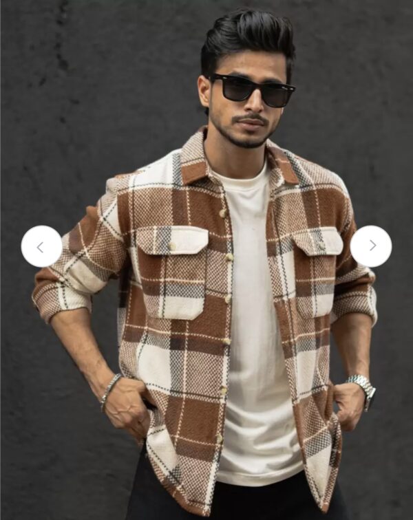 Printed check shirt - Image 3