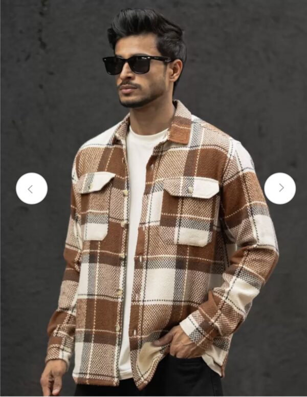 Printed check shirt - Image 4